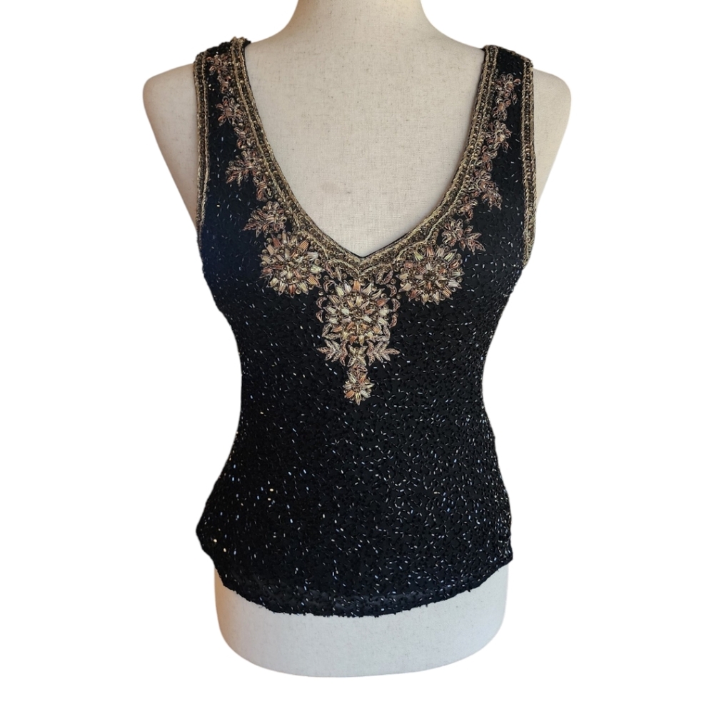 Stenay Top, Size 12, Black beaded and sequened - Picture 4 of 14